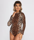 Feline Fine Mock Neck Bodysuit