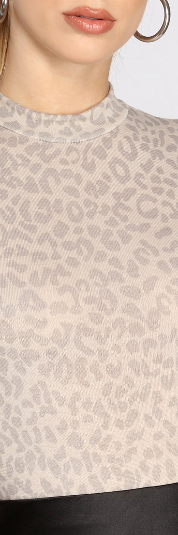 With fun and flirty details, Leopard Print Mock Neck Bodysuit shows off your unique style for a trendy outfit for the summer season!