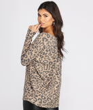Brushed Knit Leopard Print Top for 2022 festival outfits, festival dress, outfits for raves, concert outfits, and/or club outfits