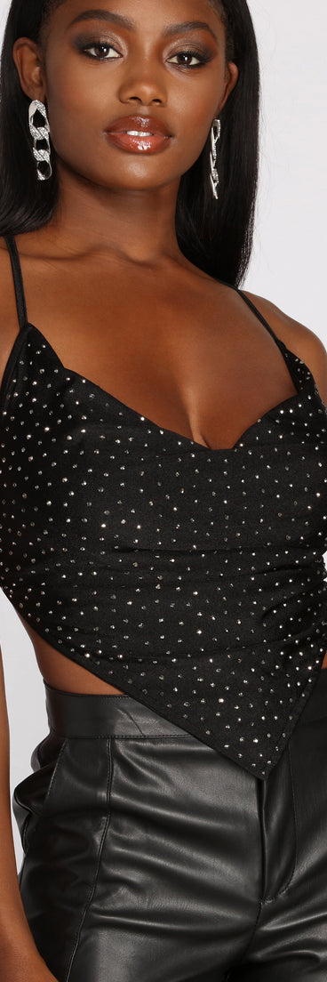 Dress up in Bad & Unbothered Heat Stone Crop Top as your going-out dress for holiday parties, an outfit for NYE, party dress for a girls’ night out, or a going-out outfit for any seasonal event!