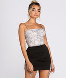 Sent From Above Snake Print Bodysuit is a trendy pick to create 2023 festival outfits, festival dresses, outfits for concerts or raves, and complete your best party outfits!