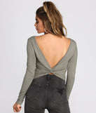 Knot Back Knit Crop Top