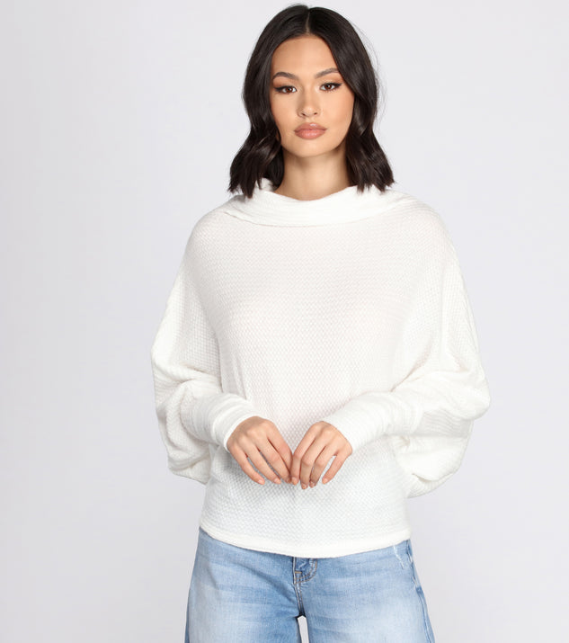 With fun and flirty details, Cowl Neck Dolman Sleeve Top shows off your unique style for a trendy outfit for the summer season!