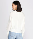 With fun and flirty details, Cowl Neck Dolman Sleeve Top shows off your unique style for a trendy outfit for the summer season!