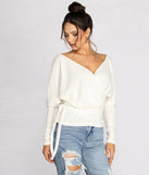 Wrapped In Knit Surplice Top