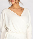 Wrapped In Knit Surplice Top