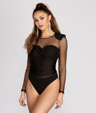 With fun and flirty details, Major Diva Mesh Bodysuit shows off your unique style for a trendy outfit for the summer season!