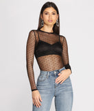 With fun and flirty details, Polka Dot Darling Mesh Top shows off your unique style for a trendy outfit for the summer season!