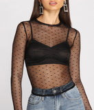 With fun and flirty details, Polka Dot Darling Mesh Top shows off your unique style for a trendy outfit for the summer season!