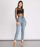 With fun and flirty details, Polka Dot Darling Mesh Top shows off your unique style for a trendy outfit for the summer season!