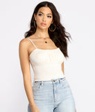 With fun and flirty details, Smocked Waist Cropped Tank shows off your unique style for a trendy outfit for the summer season!