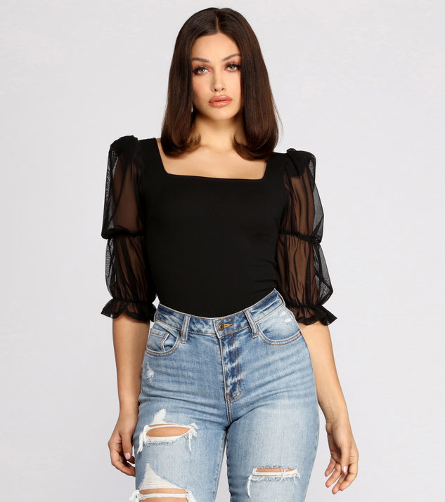 With fun and flirty details, Moment For Mesh Top shows off your unique style for a trendy outfit for the summer season!