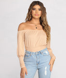 With fun and flirty details, All About Knit Ribbed Off Shoulder Top shows off your unique style for a trendy outfit for the summer season!