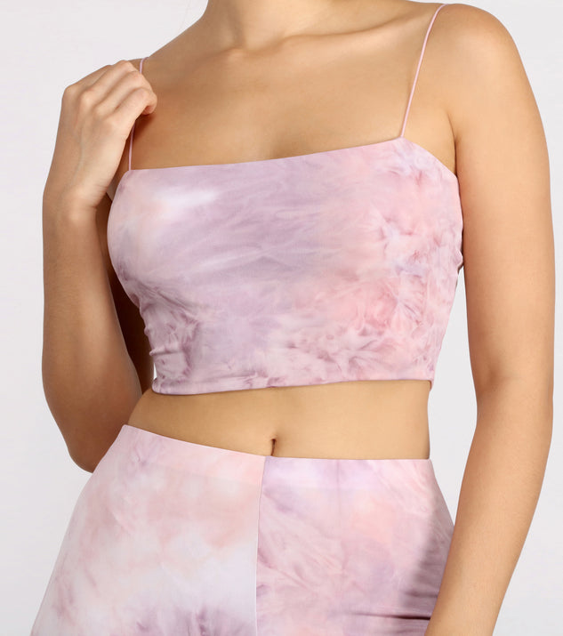 You’ll look stunning in the Tie Dye Daze Crop Top when paired with its matching separate to create a glam clothing set perfect for parties, date nights, concert outfits, back-to-school attire, or for any summer event!