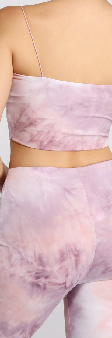 Lavender Tie Dye Daze Crop Top Back