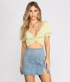 With fun and flirty details, Spring Ready Vibes Crop Top shows off your unique style for a trendy outfit for the summer season!