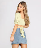 With fun and flirty details, Spring Ready Vibes Crop Top shows off your unique style for a trendy outfit for the summer season!