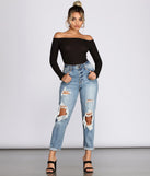 With fun and flirty details, Off The Shoulder Ribbed Knit Top shows off your unique style for a trendy outfit for the summer season!