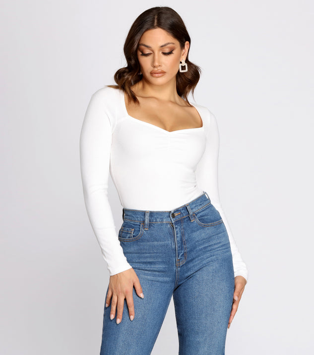 With fun and flirty details, Feeling Myself Ruched Bodysuit shows off your unique style for a trendy outfit for the summer season!