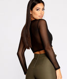 With fun and flirty details, Catch Me Cropped Mesh Top shows off your unique style for a trendy outfit for the summer season!