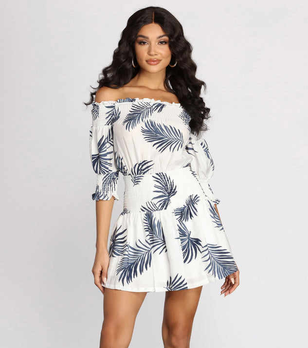 Botanical Beauty Off Shoulder Tunic is a trendy pick to create 2023 festival outfits, festival dresses, outfits for concerts or raves, and complete your best party outfits!