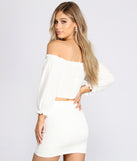 With fun and flirty details, Love Affair Textured Off Shoulder Crop Top shows off your unique style for a trendy outfit for the summer season!