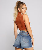 With fun and flirty details, Step Up Lace Up Faux Suede Crop Top shows off your unique style for a trendy outfit for the summer season!