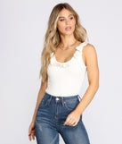 With fun and flirty details, Ruffle It Out Ribbed Knit Top shows off your unique style for a trendy outfit for the summer season!