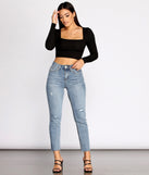 With fun and flirty details, Cropped Ribbed Puff Sleeve Top shows off your unique style for a trendy outfit for the summer season!