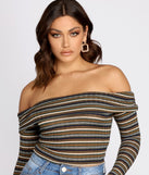 With fun and flirty details, Strut It In Stripes Ribbed Crop Top shows off your unique style for a trendy outfit for the summer season!