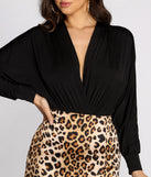 With fun and flirty details, My Oh My Plunging Surplice Bodysuit shows off your unique style for a trendy outfit for the summer season!