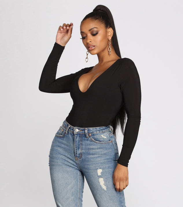 With fun and flirty details, Basic V Neck Bodysuit shows off your unique style for a trendy outfit for the summer season!