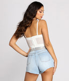 With fun and flirty details, Criss Cross My Heart Rhinestone Bustier shows off your unique style for a trendy outfit for the summer season!