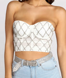 Criss Cross My Heart Rhinestone Bustier is a trendy pick to create 2023 festival outfits, festival dresses, outfits for concerts or raves, and complete your best party outfits!