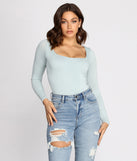 With fun and flirty details, Feelin' Knit Long Sleeve Bodysuit shows off your unique style for a trendy outfit for the summer season!