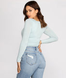 With fun and flirty details, Feelin' Knit Long Sleeve Bodysuit shows off your unique style for a trendy outfit for the summer season!