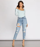 With fun and flirty details, Feelin' Knit Long Sleeve Bodysuit shows off your unique style for a trendy outfit for the summer season!