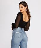 With fun and flirty details, Truly Adored Sheer Sleeve Bodysuit shows off your unique style for a trendy outfit for the summer season!