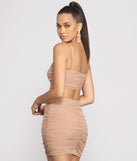 With fun and flirty details, She's Got It Ruched Crop Top shows off your unique style for a trendy outfit for the summer season!