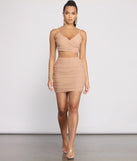 With fun and flirty details, She's Got It Ruched Crop Top shows off your unique style for a trendy outfit for the summer season!