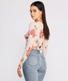 With fun and flirty details, Sweet Floral Mesh Crop Top shows off your unique style for a trendy outfit for the summer season!