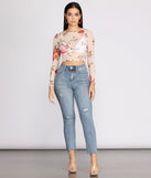 With fun and flirty details, Sweet Floral Mesh Crop Top shows off your unique style for a trendy outfit for the summer season!
