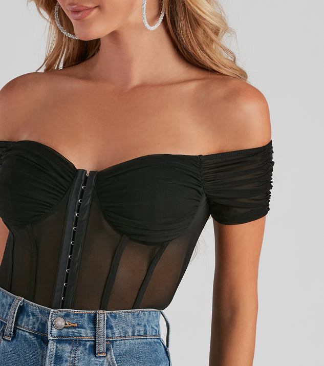 So Chic Mesh Bustier Bodysuit | Windsor