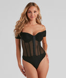 With fun and flirty details, So Chic Mesh Bustier Bodysuit shows off your unique style for a trendy outfit for the summer season!