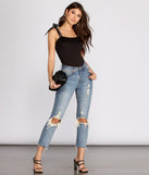 With fun and flirty details, Tied To Style Knit Bodysuit shows off your unique style for a trendy outfit for the summer season!