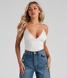 Dress up in Lace Affair Lattice Back Bodysuit as your going-out dress for holiday parties, an outfit for NYE, party dress for a girls’ night out, or a going-out outfit for any seasonal event!