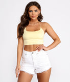 With fun and flirty details, Sassy Strappy Back Crop Top shows off your unique style for a trendy outfit for the summer season!