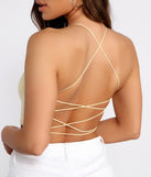 With fun and flirty details, Sassy Strappy Back Crop Top shows off your unique style for a trendy outfit for the summer season!