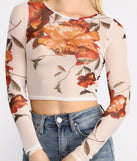 With fun and flirty details, Lookin' Fine In Floral Mesh Crop Top shows off your unique style for a trendy outfit for the summer season!