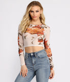 With fun and flirty details, Lookin' Fine In Floral Mesh Crop Top shows off your unique style for a trendy outfit for the summer season!